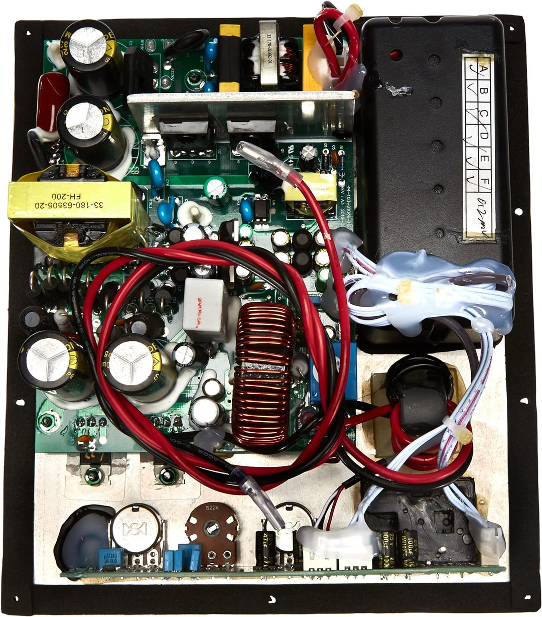 MONACOR SAM-200D Subwoofer Aktiv-Modul mit 200 W, variablem Tiefpass, Tieftöner mit stufenlos regelb