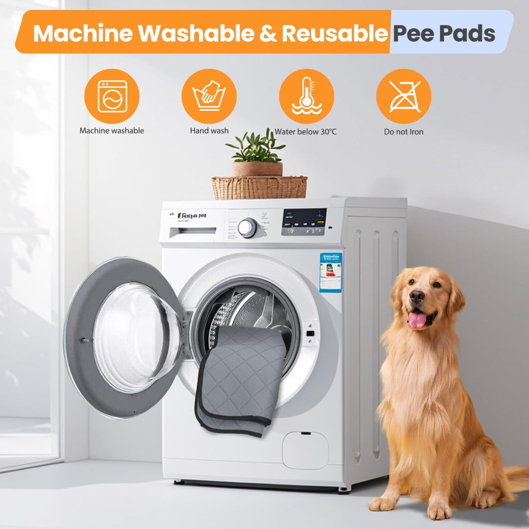 Nobleza 2 Stück Welpenunterlagen Waschbar, 90 x 80 cm Wiederverwendbare Matten für Hunde, Schnell Ab