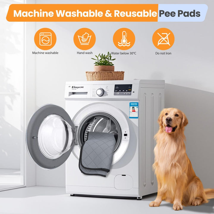 Nobleza 2 Stück Welpenunterlagen Waschbar, 90 x 80 cm Wiederverwendbare Matten für Hunde, Schnell Ab