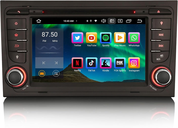 GONFEN Android 11 Autoradio Für Audi A4 S4 RS4 RNS-E Seat Exeo Mit GPS Android Auto Kabelloses Carpl
