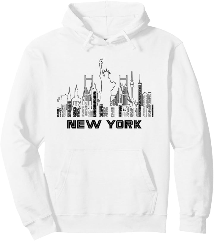 New York City Skyline Freiheitsstatue Silhouette New York Pullover Hoodie