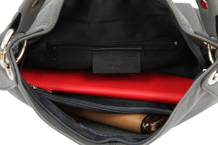 AMBRA Moda Damen echt Ledertasche Handtasche Schultertasche Beutel Shopper Umhängtasche GL012 Gelb,