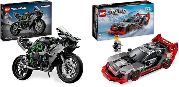 LEGO Technic Kawasaki Ninja H2R Motorrad, Geschenk für Kinder & Erwachsene & Speed Champions Audi S1