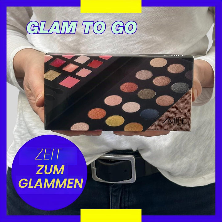 ZMILE COSMETICS Glam To Go Beauty Box vegane Kosmetik mit Spiegel - Kleines Make Up Set für Unterweg