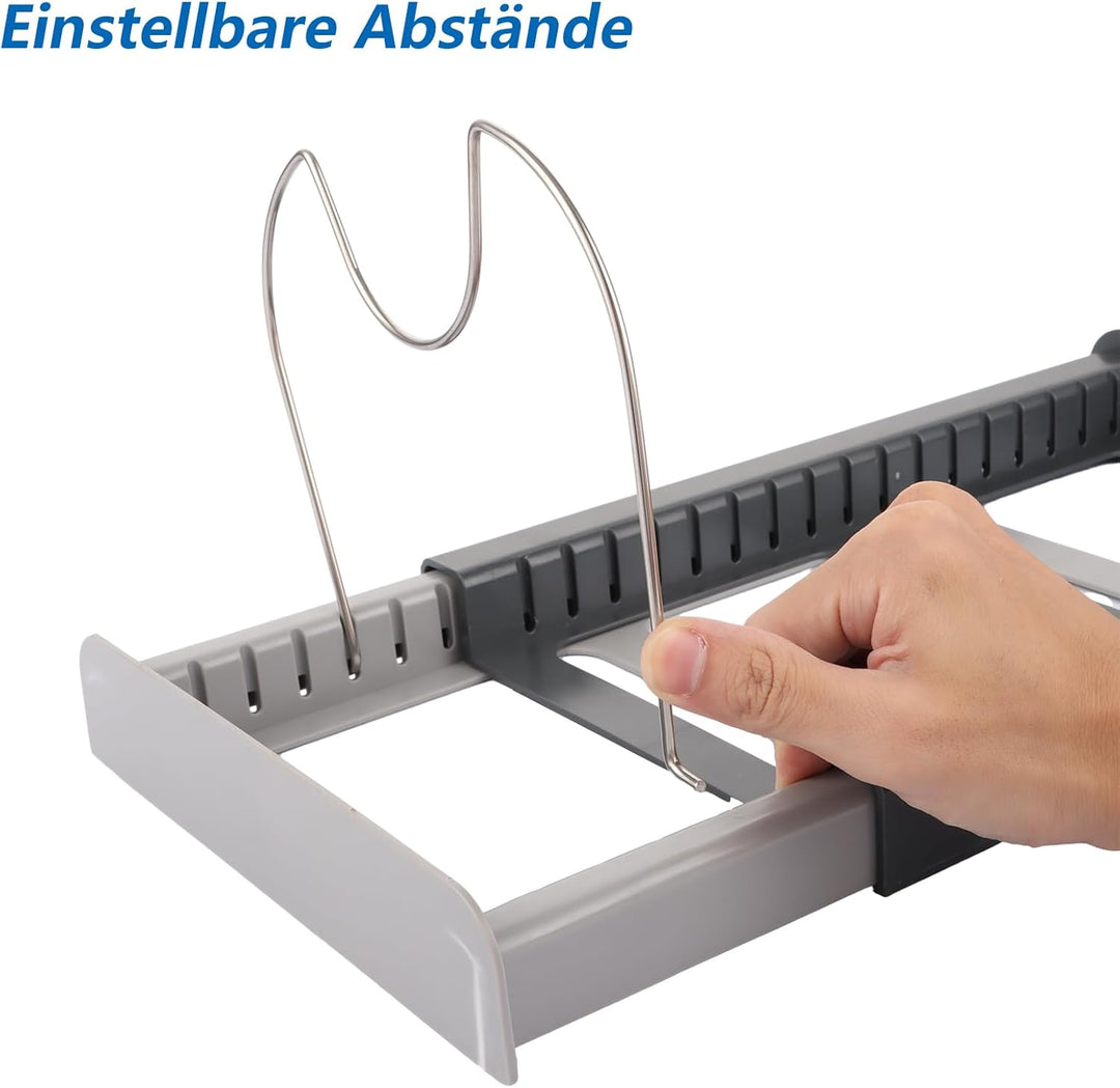 2 Stück Topfdeckelhalter Verstellbaren, Pfannenhalter für Schublade, Deckel Organizer Küche, Deckelh