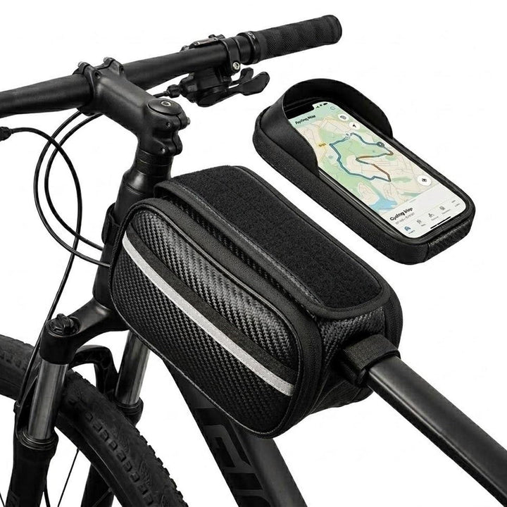 Fahrradtasche Rahmen Wasserdicht, Fahrrad Rahmentasche Kompatibel mit iPhone und Samsung bis 7 Zoll,