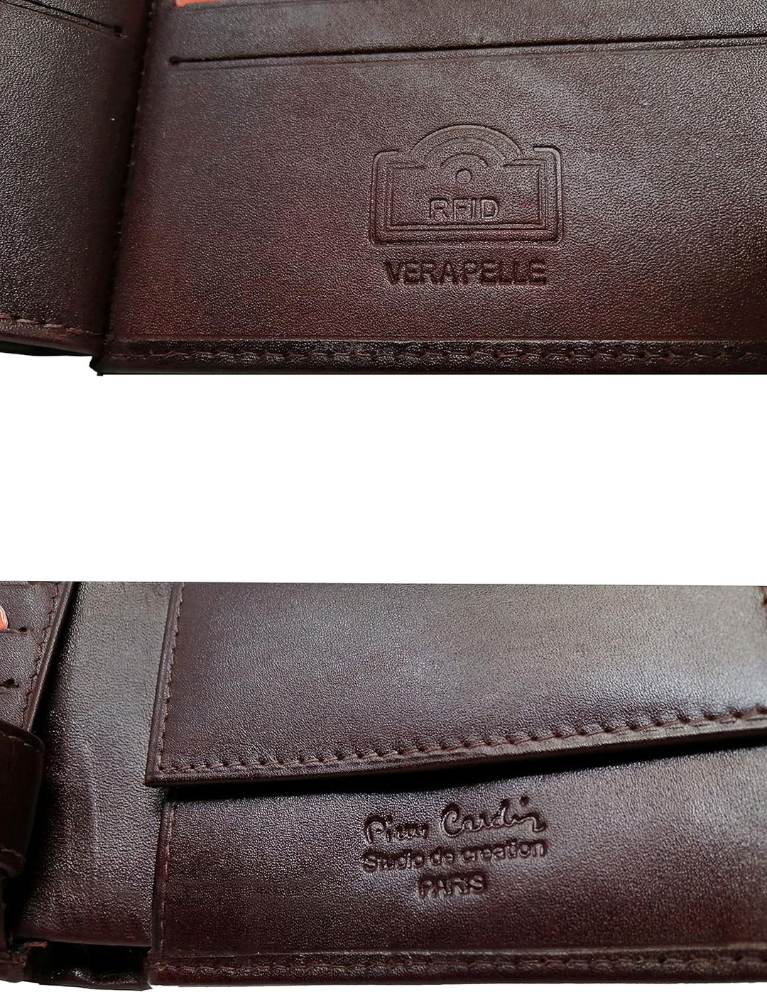 Pierre Cardin Geldbörse für Herren, echtes Leder, Slim, Herren, kleines dünnes Rfid, Geschenk, Brief