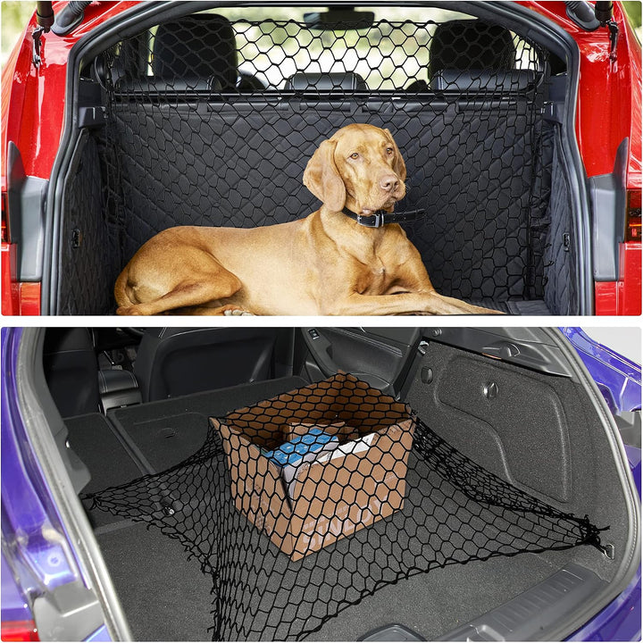 Hundeschutzgitter Auto 120x70cm, verstellbares Mesh-Sicherheitsnetz, robust, einfache Montage, verhi