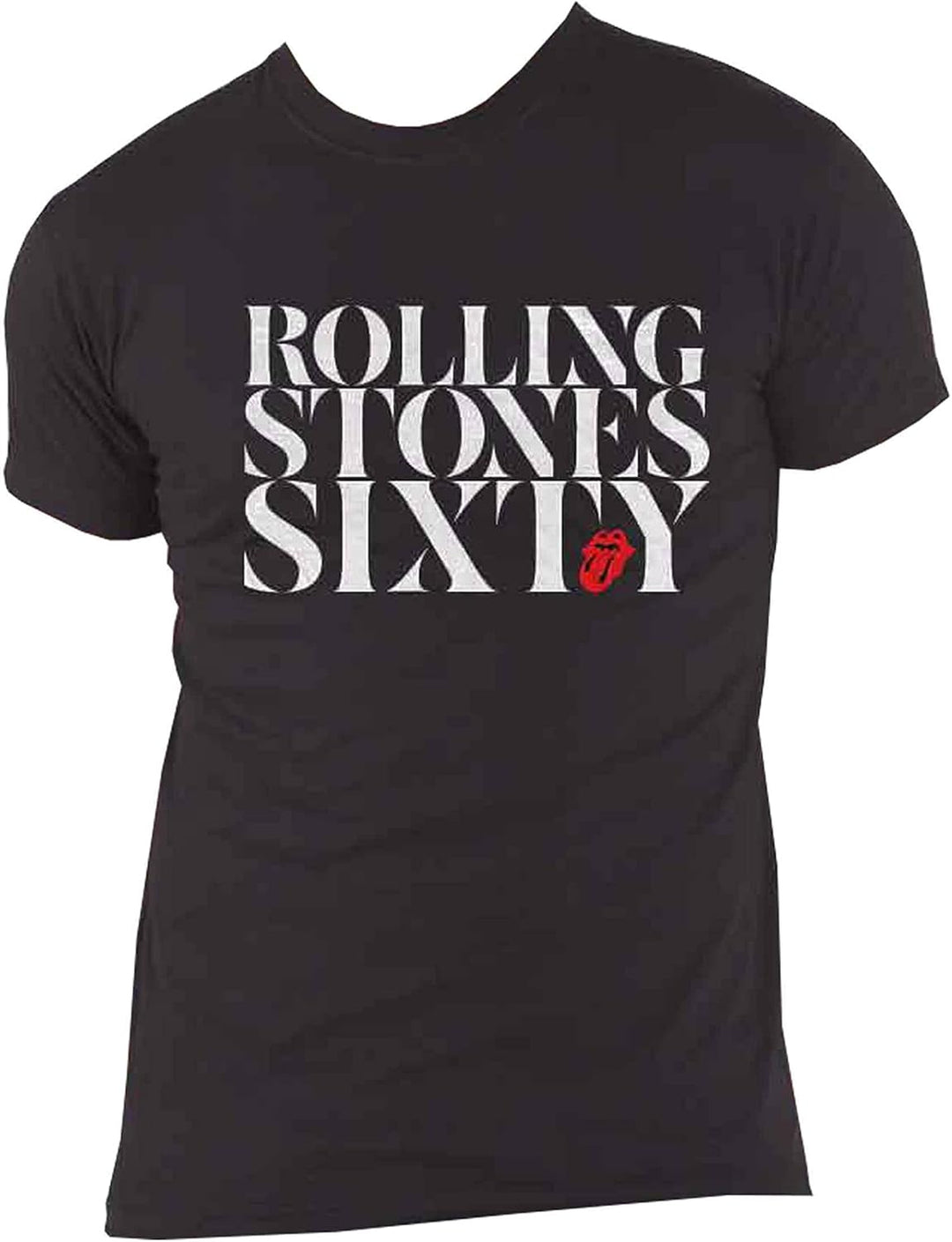 The Rolling Stones T Shirt Sixty Chic Band Logo Nue offiziell Herren Schwarz, S