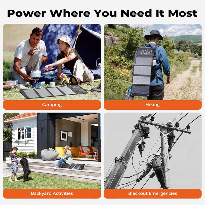 BigBlue 28W tragbar Solarladegerät mit 3 USB Port (4.8A insgesamt), Wasserdicht Solarpanel, faltbar,