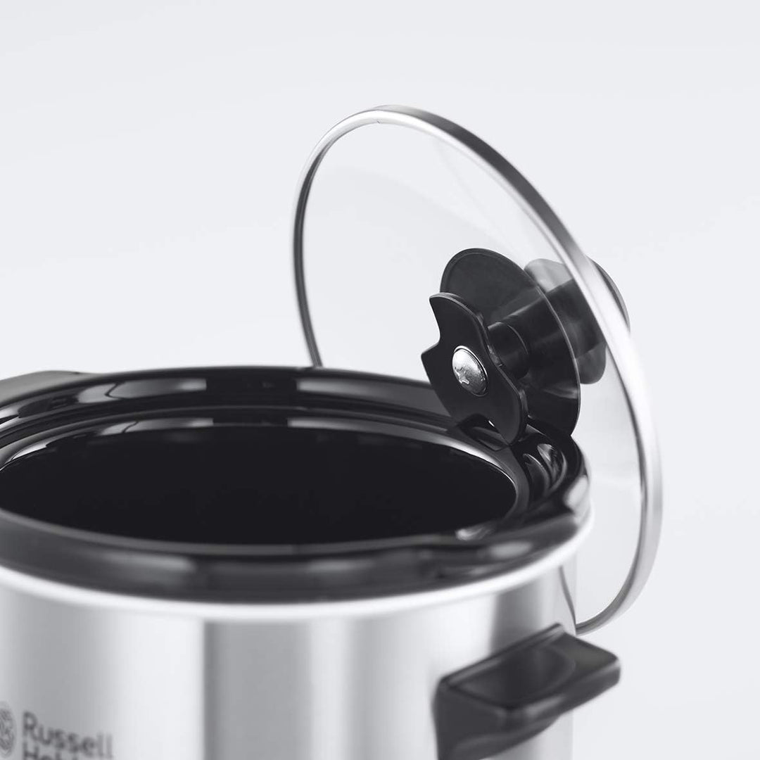 Russell Hobbs Slow Cooker Mini [schwerer 2l Keramik-Gartopf für opt. Temperaturverteilung] Compact S