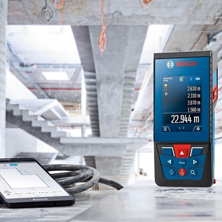 Bosch Professional Laser-Entfernungsmesser GLM 150-27 C (integrierte Kamera, integrierter 3,6 V Akku