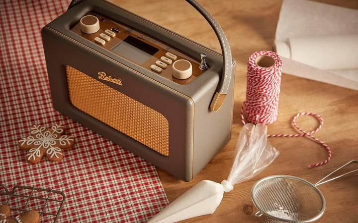 Roberts Revival iStream 3L Tragbares Radio, Dab+/FM/Bluetooth/WiFi, kohlegrau