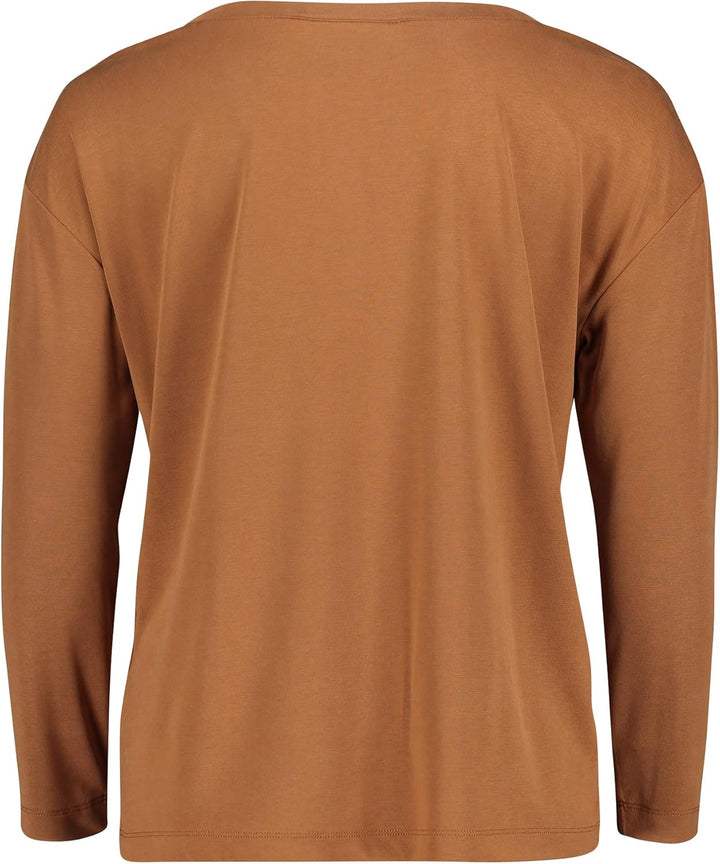 Betty & Co Damen Casual-Shirt Langarm L Braun, L Braun