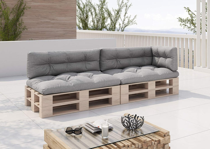 sunnypillow Palettenkissen 5er Set für Europaletten Indoor und Outdoor Palettenpolster Palettensofa