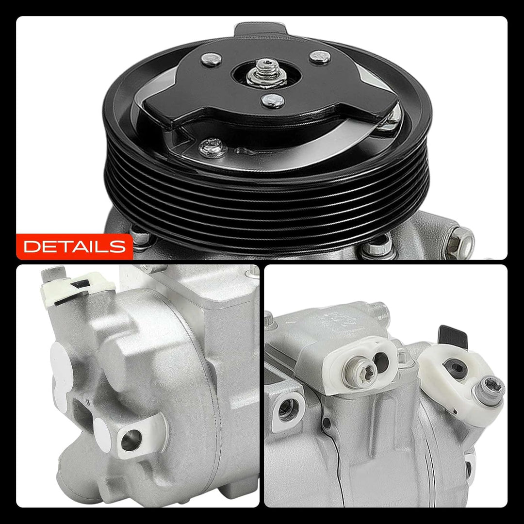 Frankberg Kompressor Klimaanlage Kompatibel mit Polo 6C1 6R1 1.4L 2009-2014 Polo 9N 1.2L-1.8L 2001-2