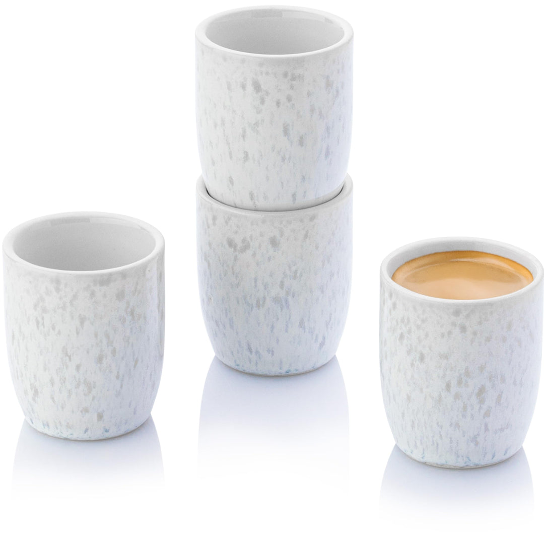 SÄNGER | Espresso Tassen Set Santorini 4 tlg, Espresso- & Mokkatassen 4 Personen, Espressotassen Ste