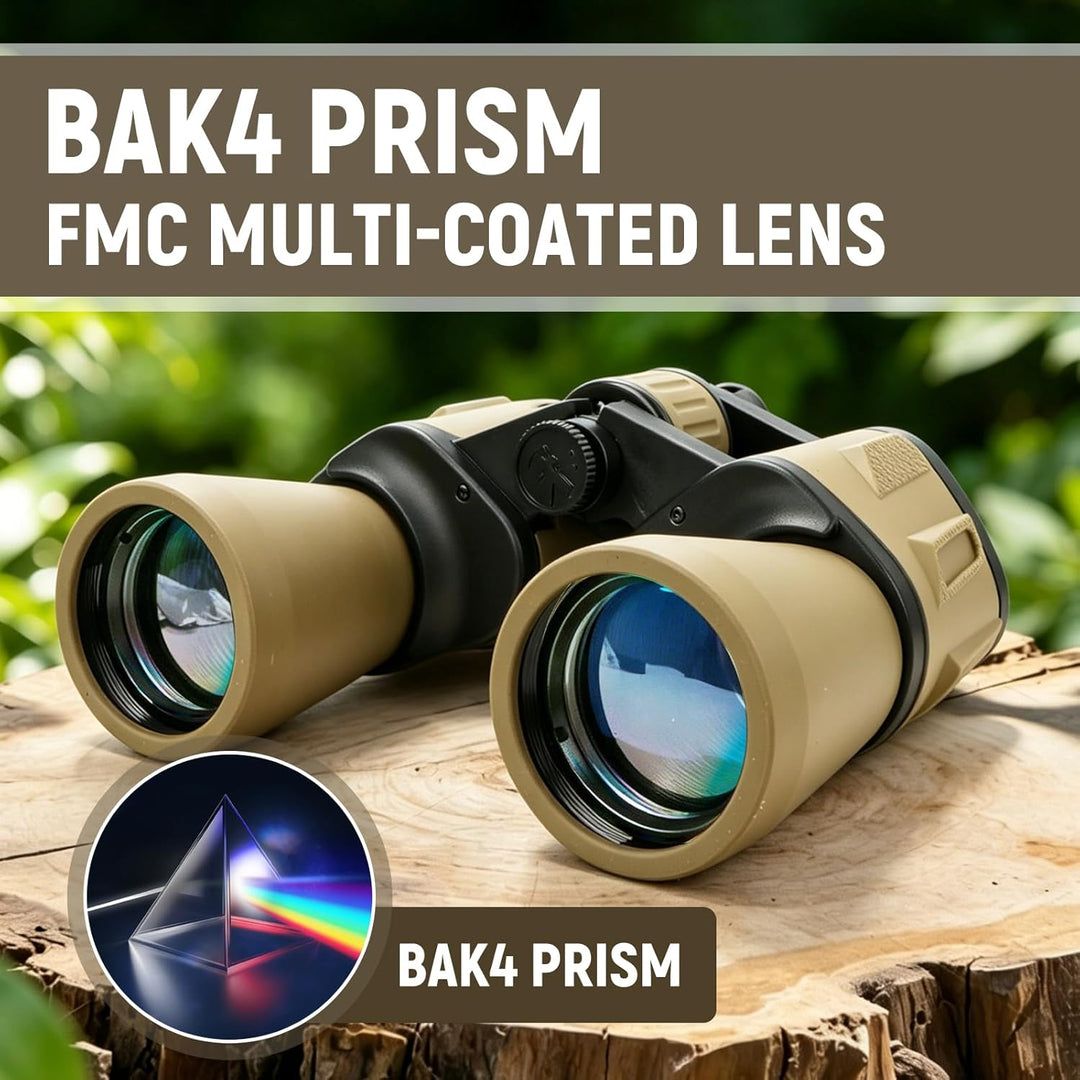 20x50 Fernglas für Erwachsene Hochleistungs, HD Fernglas Nachtsicht mit BAK4 Prism Kompaktes Fernglä
