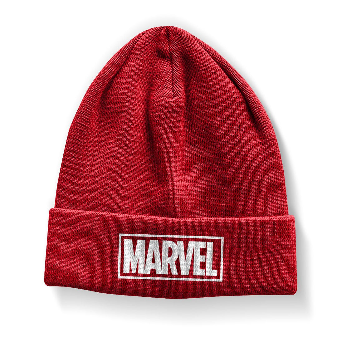 Officially Licensed Merchandise Marvel Red Logo Beanie (Red)