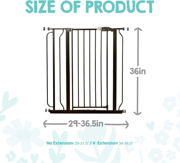 Regalo Deluxe Easy Step Schutzgitter extrahoch, Schwarz Extra Tall Schwarz, Extra Tall Schwarz