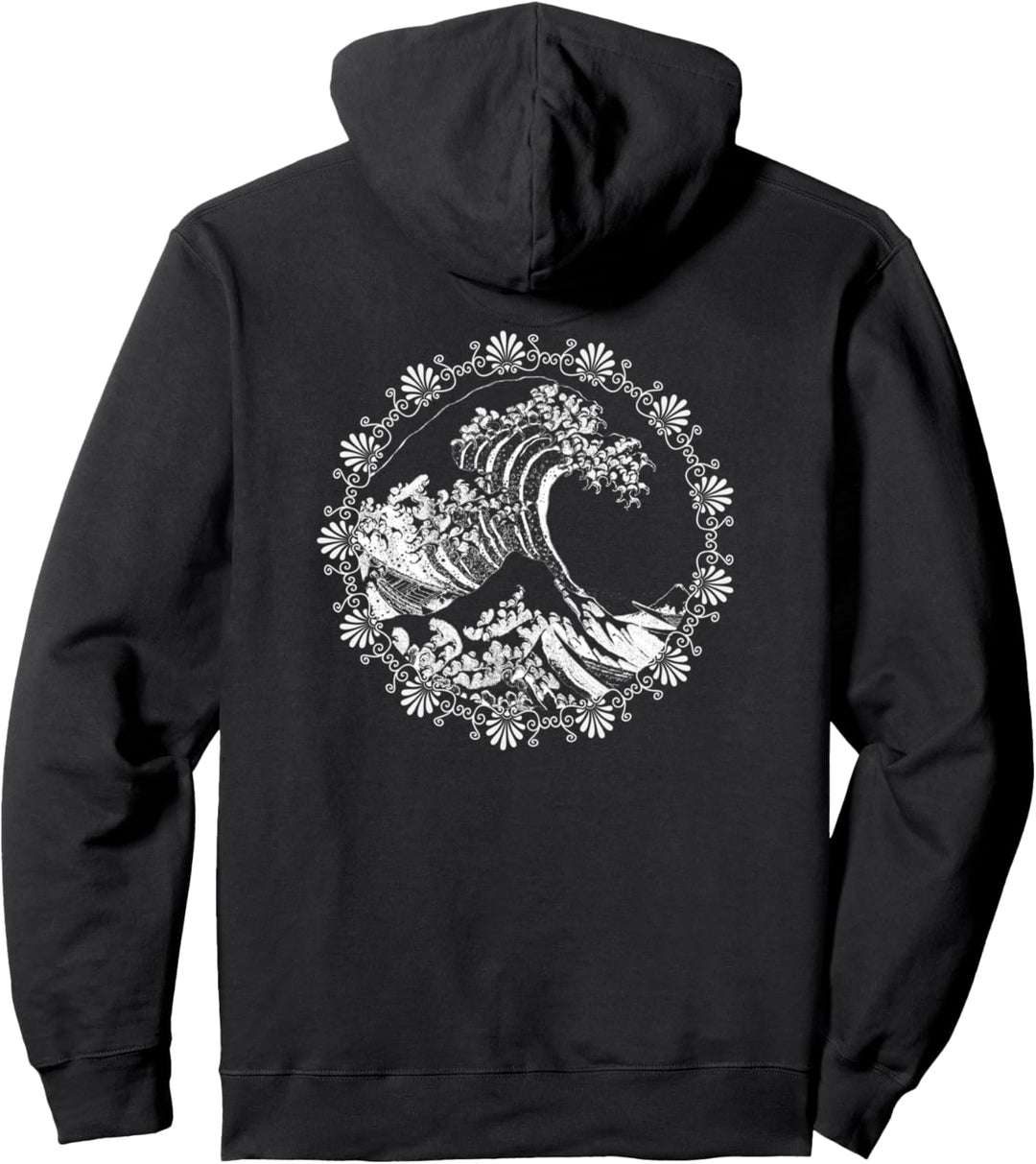 Berühmte Klassische Japanische Kunst Die Grosse Welle Hokusai Pullover Hoodie