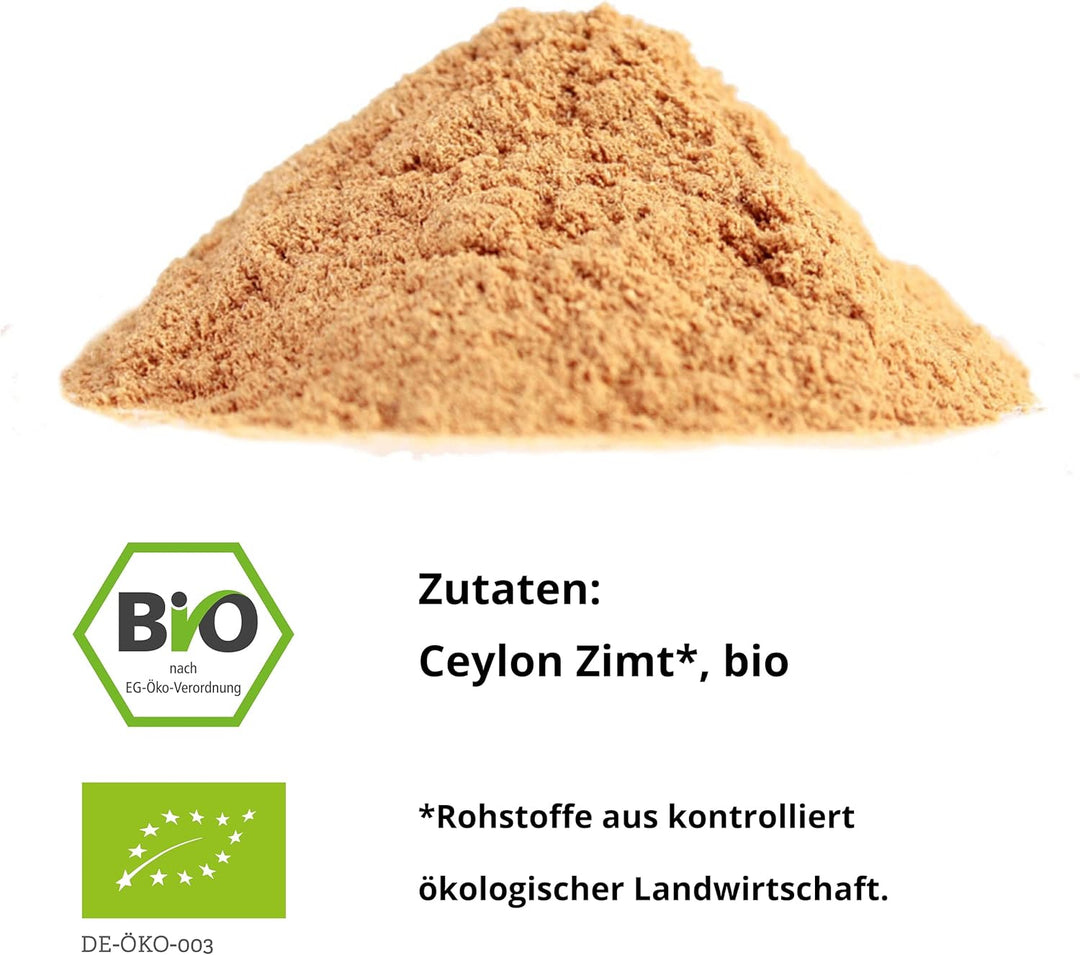 Spicebar - Ceylon Zimt Bio - feiner Zimt gemahlen im praktischen Gewürz-Streuer - Zimt Pulver mit we
