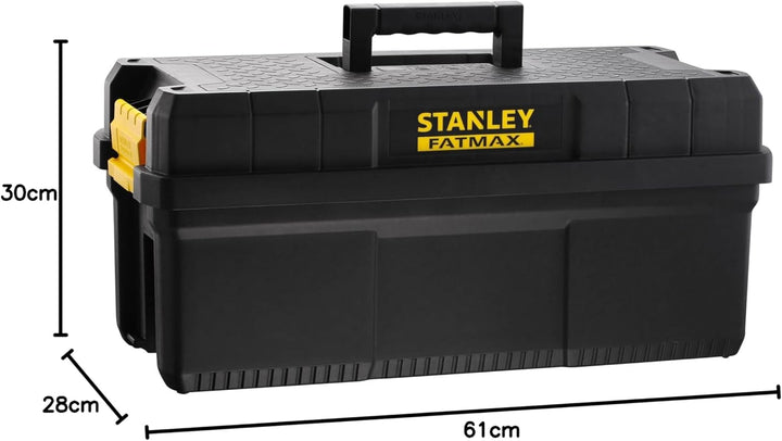 STANLEY Tools FatMax Werkzeugtrage mit Tritt (innovatives 3-in-1 Design: Aufbewahrung, Tritt und erh
