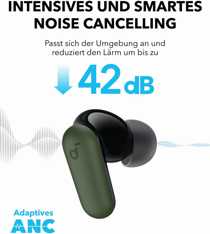 soundcore P30i by Anker Noise Cancelling Earbuds, smarte Geräuschunterdrückung, kraftvolle Bässe, 45