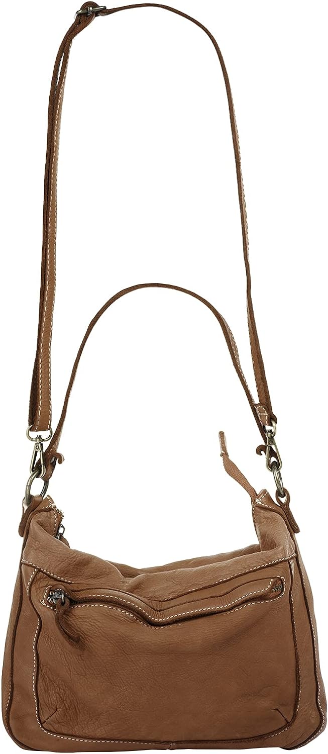 Cluty Shopper Echt Leder Damen - 021137 Cognac, Cognac