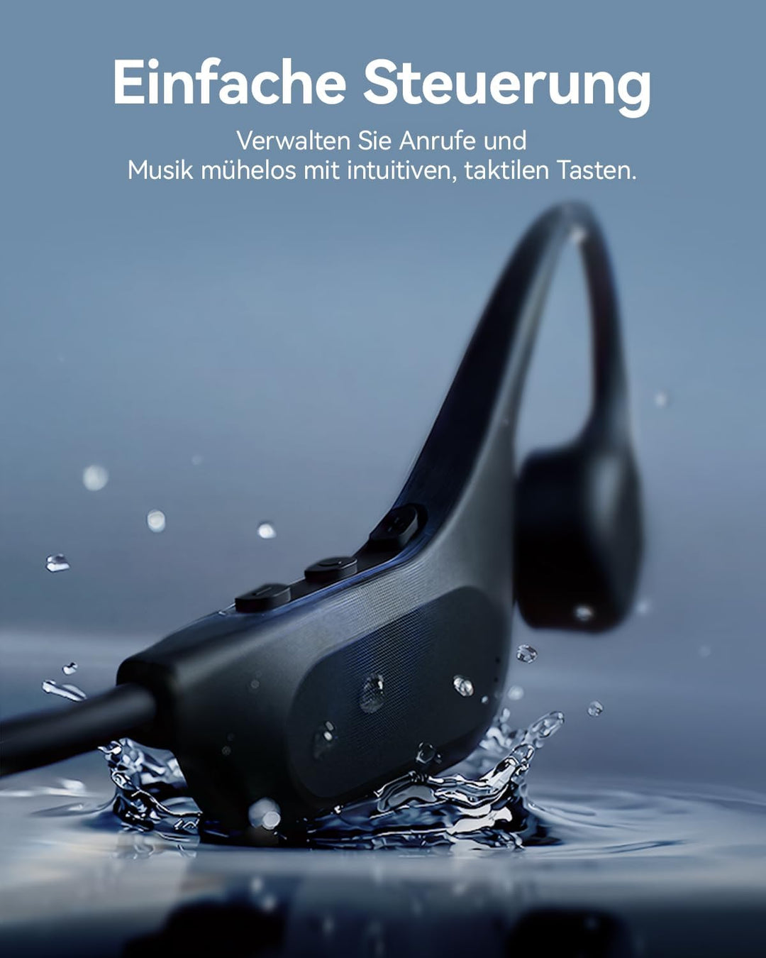 SANAG Knochenschall Sportkopfhörer, Open-Ear-Ohrhörer mit Bluetooth 5.3, Mikrofon mit Geräuschunterd