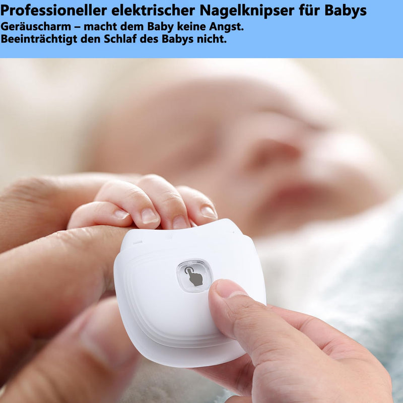 Automatischer Nagelknipser, Elektrischer Baby-Nagelknipser mit Licht, Wiederaufladbarer Nagelknipser