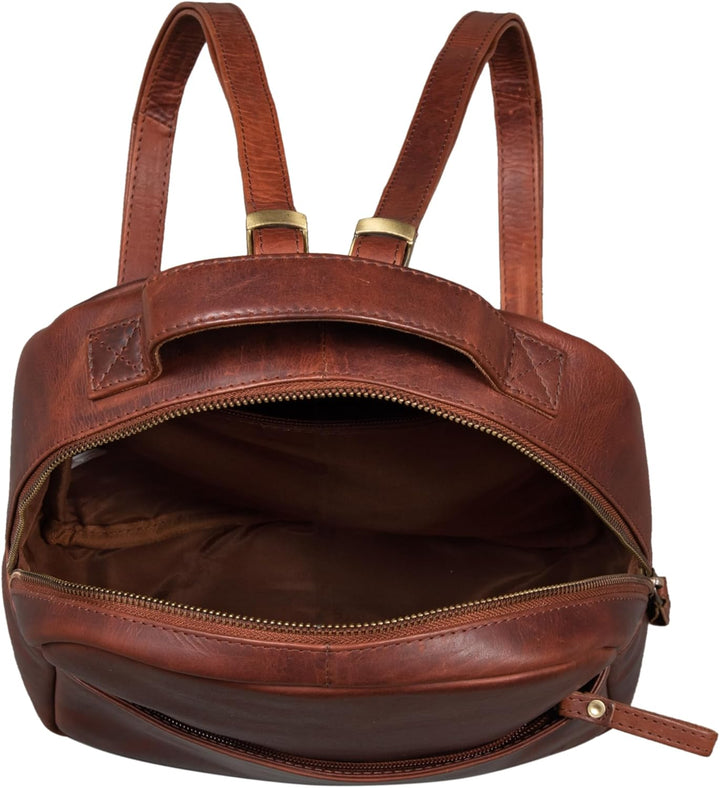 STILORD 'Kayla' Damen Rucksack Leder Elegant klein - Lederrucksack Rucksackhandtasche Vintage Daypac