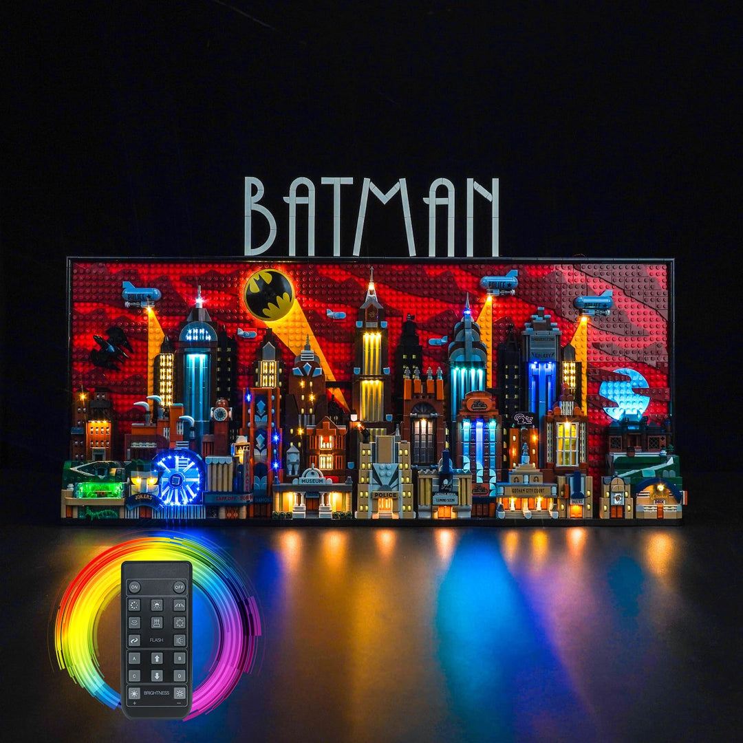 Fernbedienung Licht-Kit für Lego 76271 Batman: The Animated Series Gotham City (Nicht Lego), Led Bel