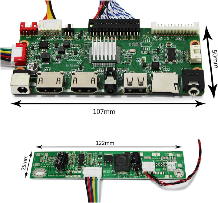 VSDISPLAY 61 cm (24 Zoll) 1920x360 DV240FBM-NB0 IPS Stretched Bar LCD Bildschirm mit HDMI USB SD Con