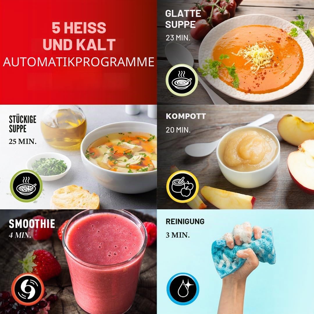 Tefal BL841140 Einfache Automatische 12L 1000W Suppe Hersteller