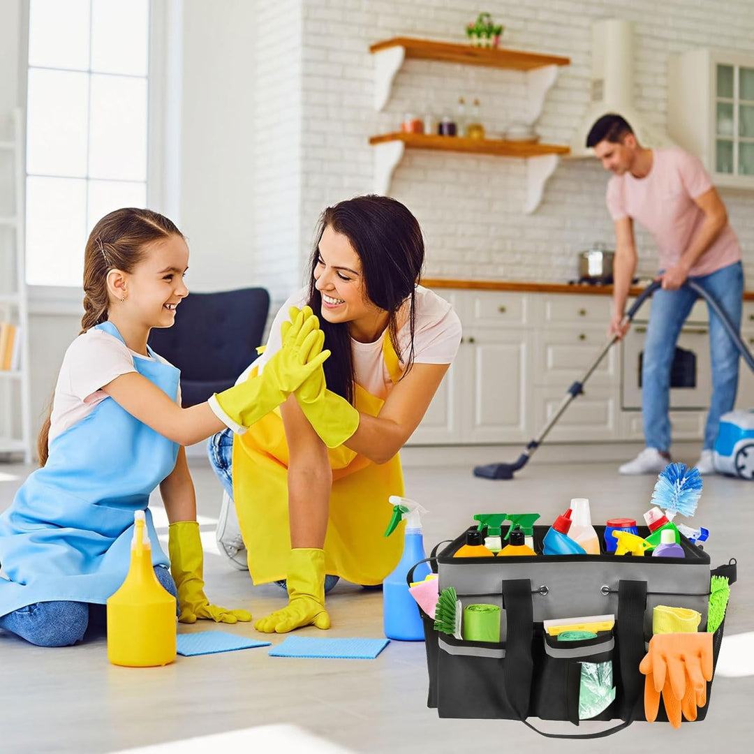 Reinigungs Tasche, 40*23.5*27.5 cm Reinigungscaddy Tragbar mit Griff Reinigungs Caddy Organisator, P