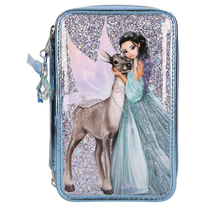 Depesche 10690 - Federtasche mit 3 Reissverschlüssen, Fantasy Model Iceprincess, ca. 7,5 x 13 x 20 c