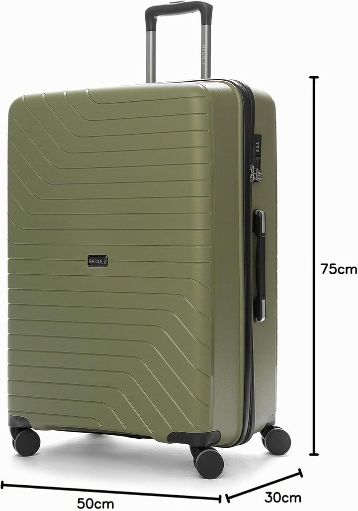 REDOLZ Hartschalen Check-in Koffer | Grosser XL Trolley 50 x 30 x 75 cm aus hochwertigem, leichtem P