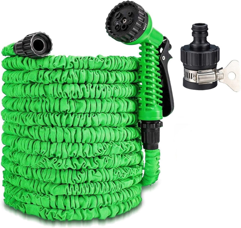 Eozfly Flexibler Gartenschlauch, 100FT 30M Flexibel Wasserschlauch 1/2 3/4 Zoll Dehnbar Garden Hose