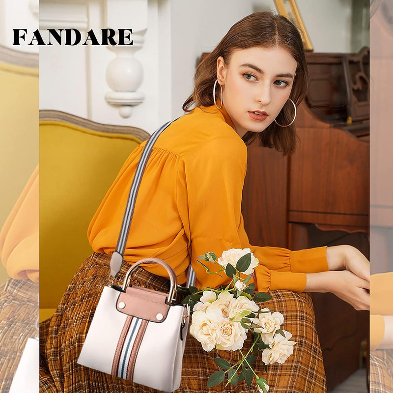 FANDARE Tragbar Umhängetasche Damen Klein Schultertasche Handtaschen Frauen PU Leder Wasserdicht Fre