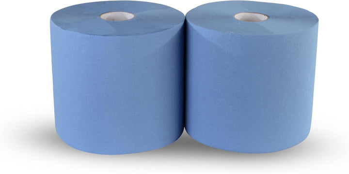 Funny Putzpapierrollen, 3 lagig, recycling blau, 26 cm, 500 Blatt, 1er Pack (1 x 2 Stück) Single, Si