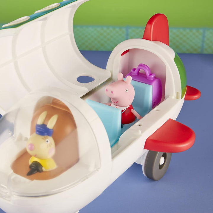 Peppa Pig Peppa's Adventures Peppa Flugzeug, Vorschulspielzeug, das wirklich fährt, Unisex, 1 Figur