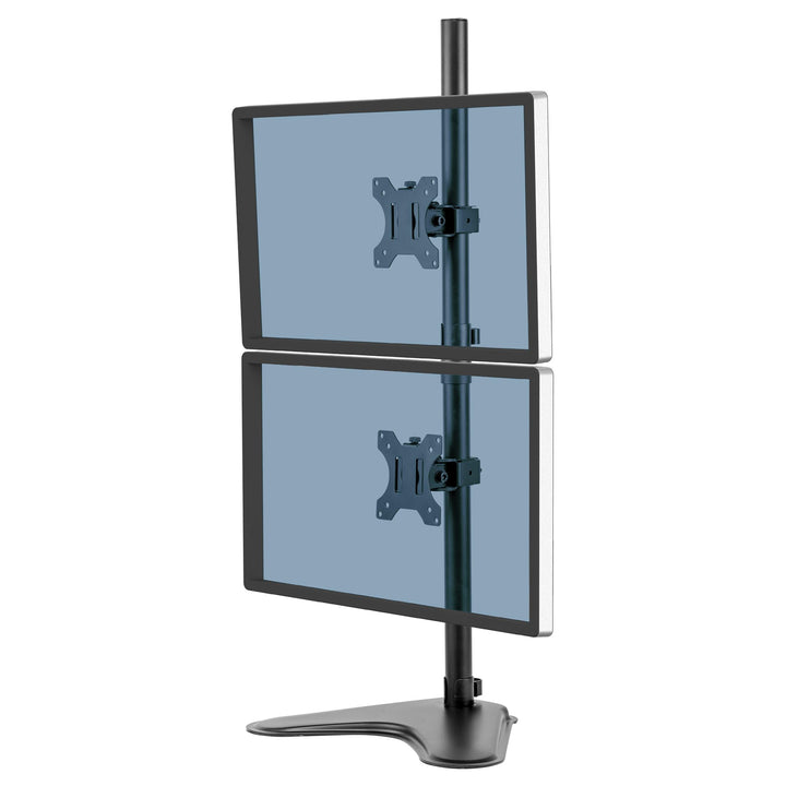 Fellowes Monitorarm Seasa mit Standfuss - höhenverstellbar - für 2 Monitore übereinander bis je 81,2