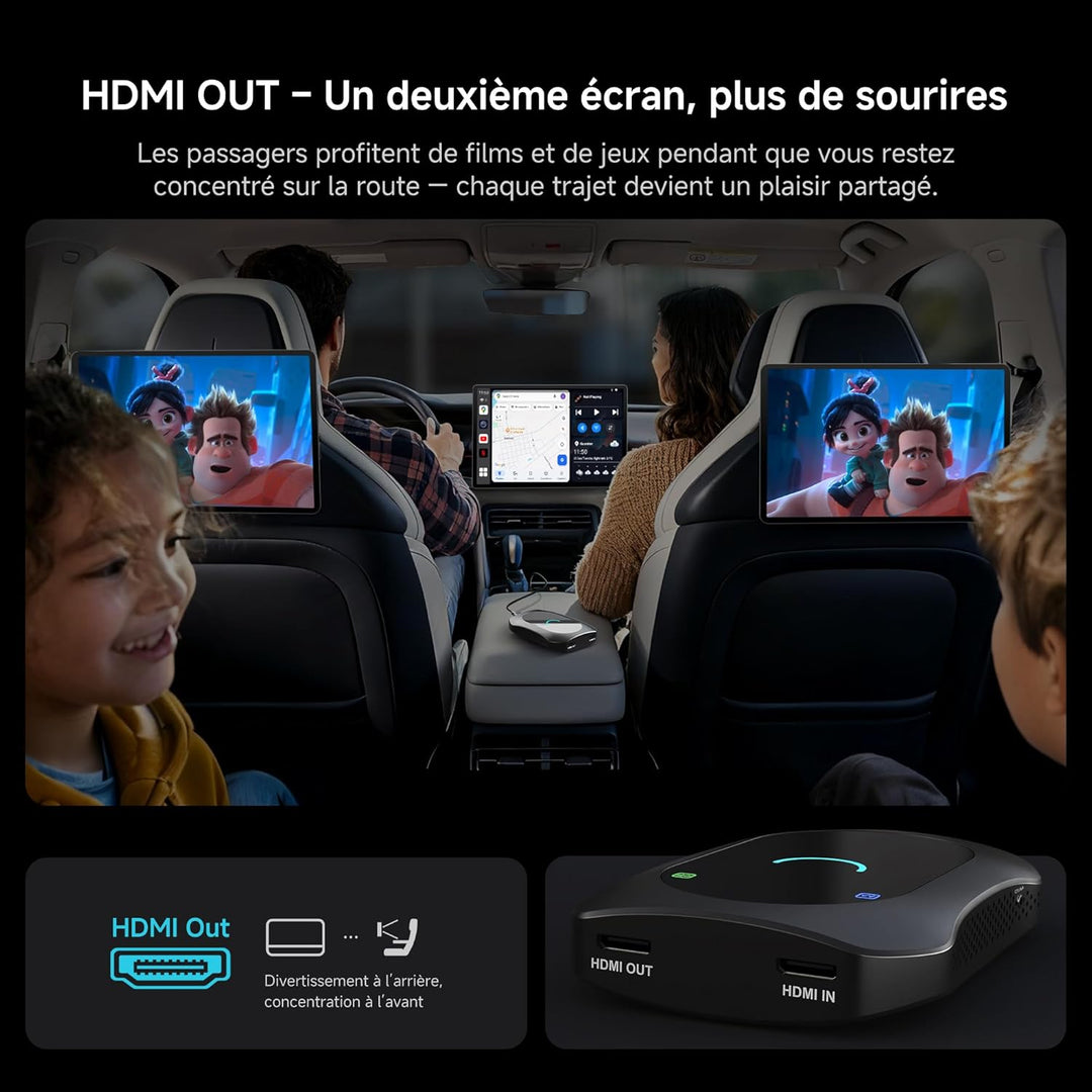 Carplay Wireless Adapter AI Box Android für Radios CP/AA, CarPlay & Android Auto Wireless Adapter US