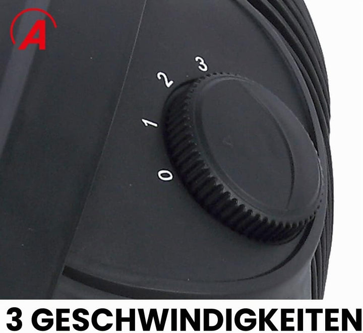ARDES - AR5A51 Leiser Bodenventilator 5 FLÜGEL SPACE 51 - Bodenventilator ganz in Schwarz mit vertik