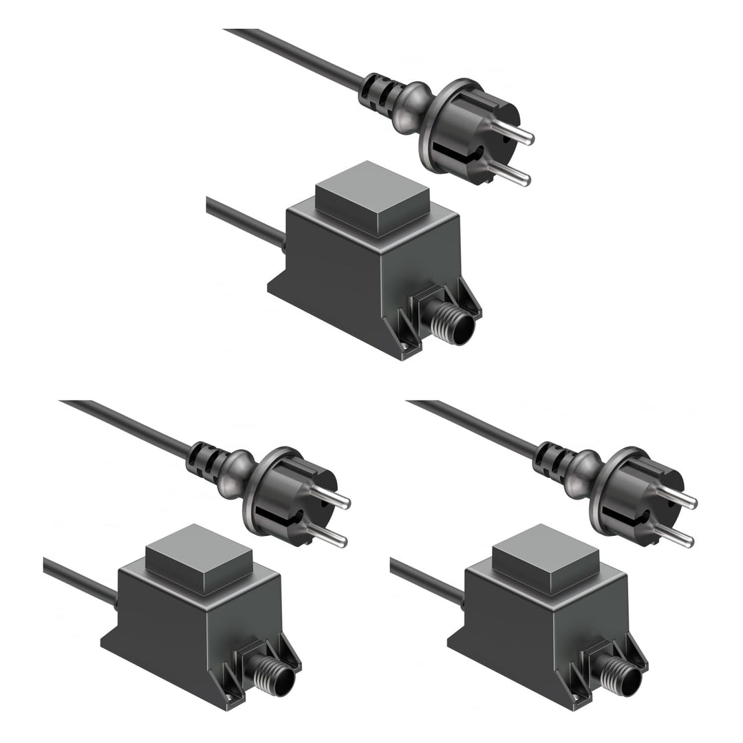 ledscom.de 20W LED Trafo-Trafo/Transformator für Stecksystem NEMO, Stecker, 12V AC, schwarz, IP65, 3