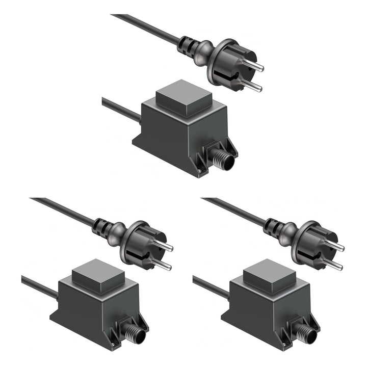 ledscom.de 20W LED Trafo-Trafo/Transformator für Stecksystem NEMO, Stecker, 12V AC, schwarz, IP65, 3