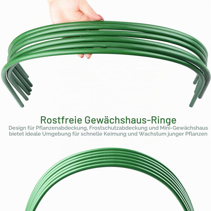 Takefuns Tunnelbögen, 6 Stück, hoher Garten-Stützrahmen, Gewächshaus-Reifen, Pflanzentunnel für Gart