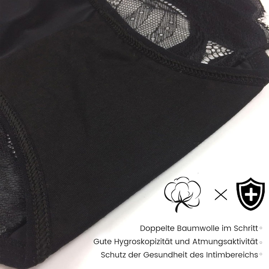 PHOLEEY Unterhosen Damen Spitze Unterwäsche Frauen Hipster Stretch Slips Weiche Bequeme Atmungsaktiv