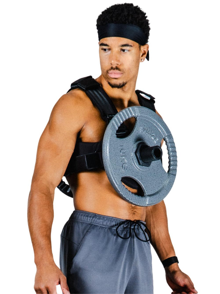 GEWICHTSWESTE FÜR HANTELSCHEIBEN 50 mm - Verstellbare Trainingsweste für Calisthenics, Krafttraining